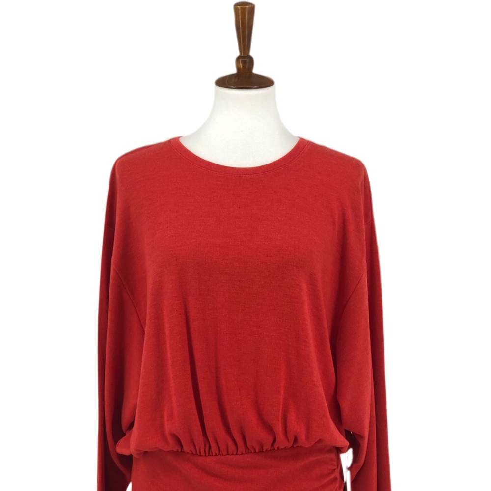 Something Navy Red Knit Long Sleeve Dress, NWT - Picture 4 of 10